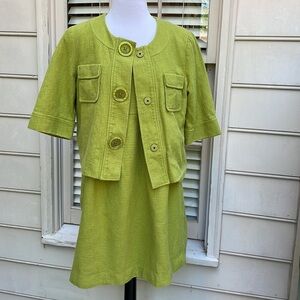 Michael Kors Matching Green Set- Dress & Blazer Size 12